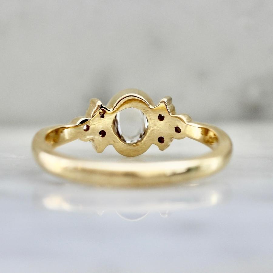 Simone White Portrait Oval Cut Diamond Ring