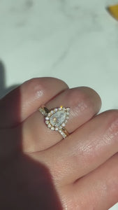 Fancy White Diamond Pear Cut Ring