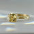 Lemon Wedge Yellow Round Brilliant Cut Sapphire Ring