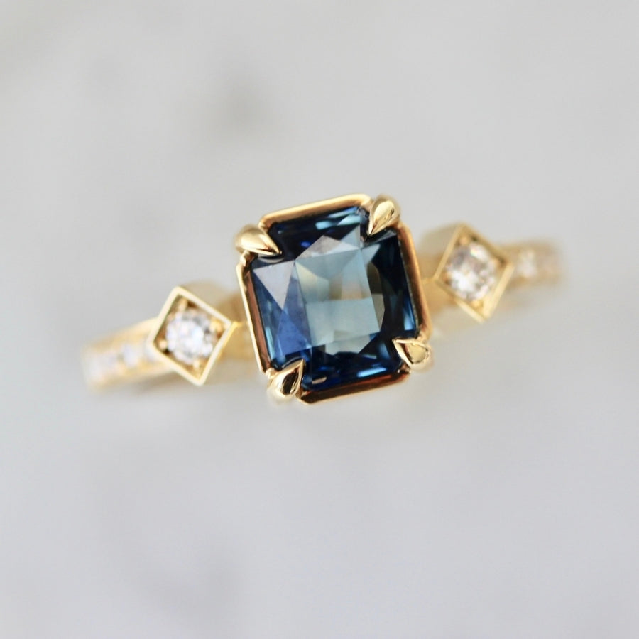 
            Roman Holiday Blue-Violet Radiant Cut Sapphire Ring