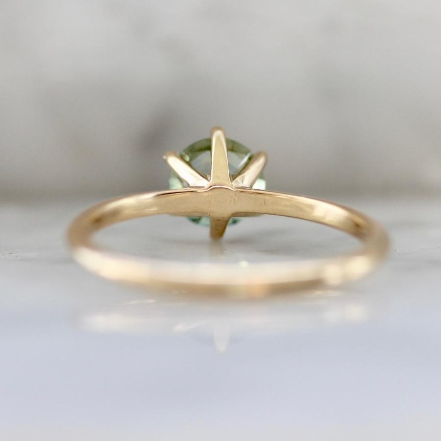 .93 Carat Stella Round Brilliant Cut Montana Sapphire Ring