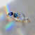 Harmony Blue Ombré Round Brilliant & Pear Cut Sapphire Ring