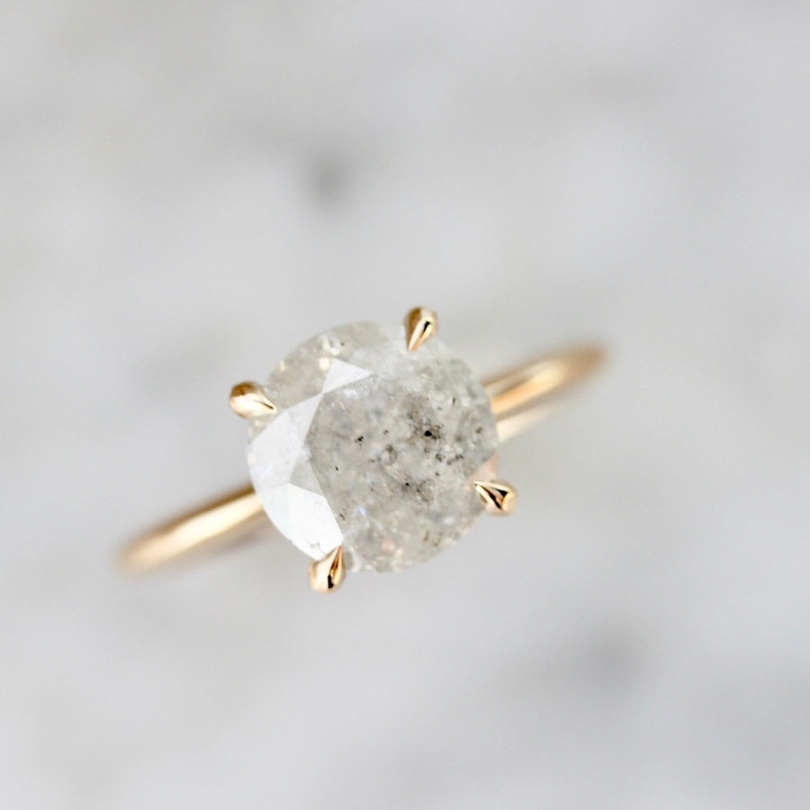 Moonflower 3.00 Carat Icey Round Brilliant Cut Diamond Ring