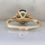 2.25 Carat Mirella Teal Oval Cut Montana Sapphire Ring