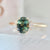 1.63 Carat Mirella Teal Oval Cut Sapphire Ring