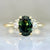 1.81 Carat Mirella Green Oval Cut Sapphire Ring