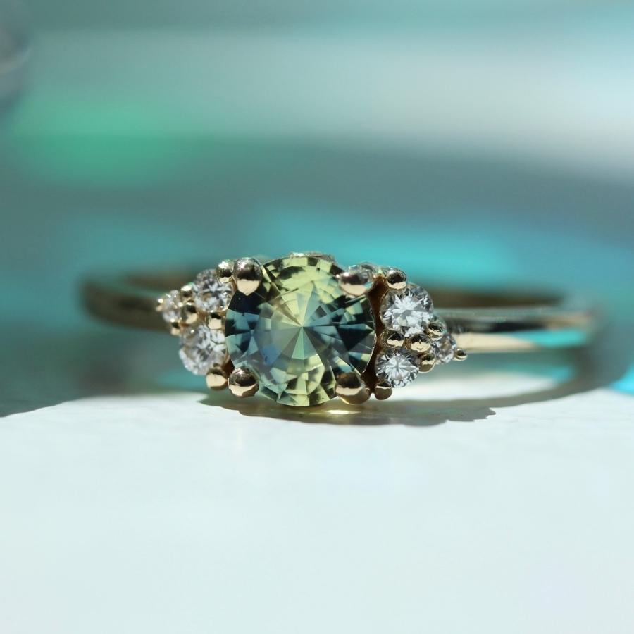 Fair Lady Round Brilliant Cut Parti Sapphire Ring