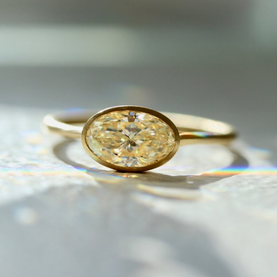 Yellow Gold 0.77ct Oval Cut Diamond Engagement Ring | Burton's – Burton's  Gems and Opals