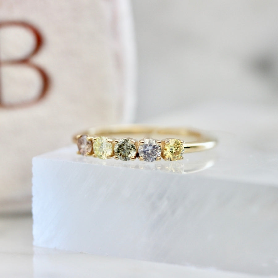 Terra Moon Round Brilliant Cut Diamond Medley Band