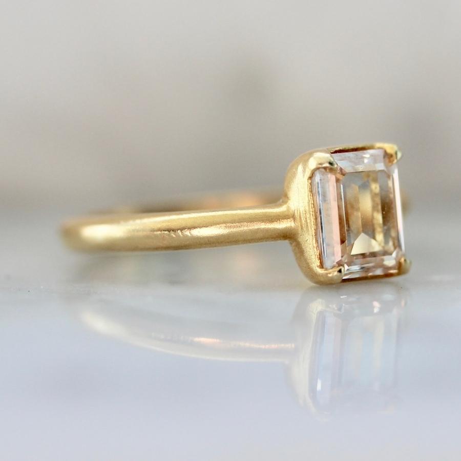 Esmee Champagne Rectangle Step Cut Diamond Ring