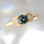 Marchioness Teal Round Brilliant Cut Sapphire Ring