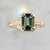 Starling Green Emerald Cut Sapphire & Diamond Ring