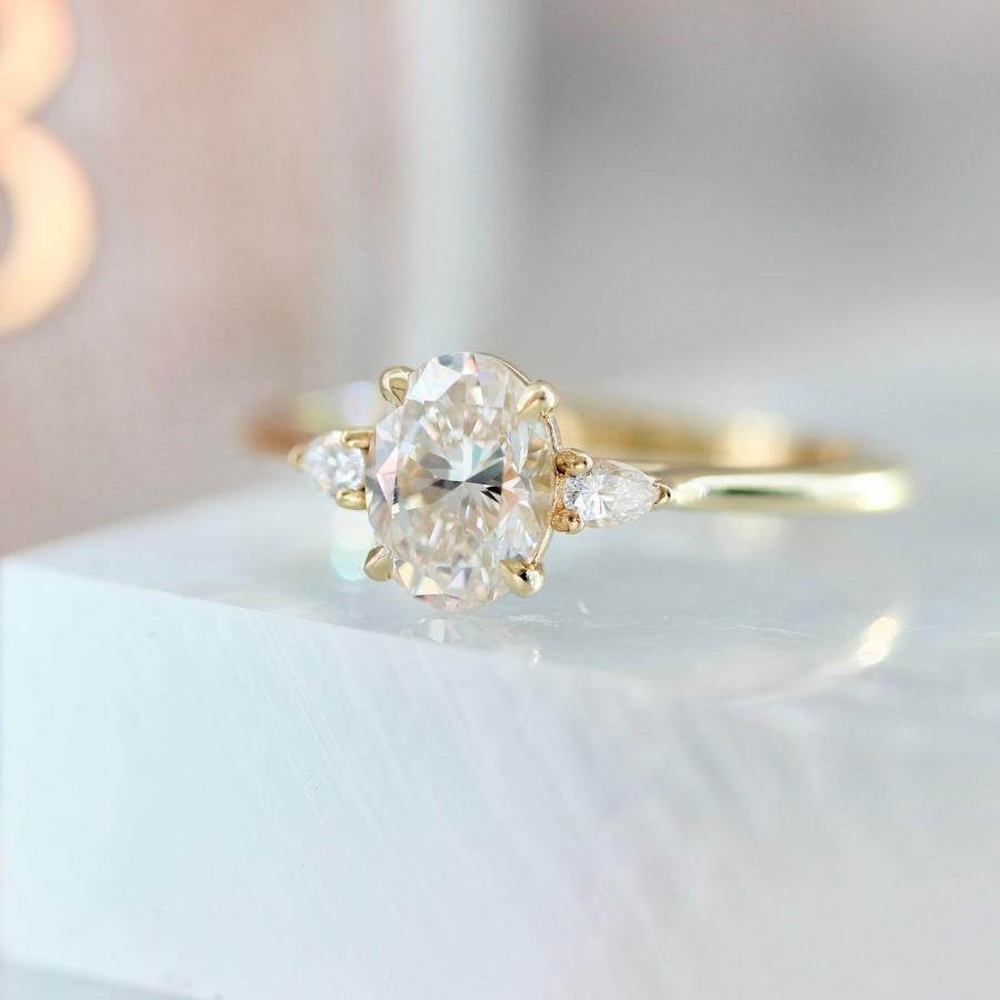 Lourdes Champagne Oval Cut Diamond Ring