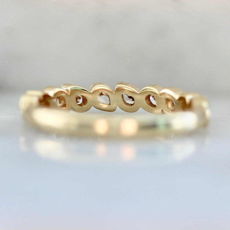 Drops of Starlight White Pear Cut Diamond Band