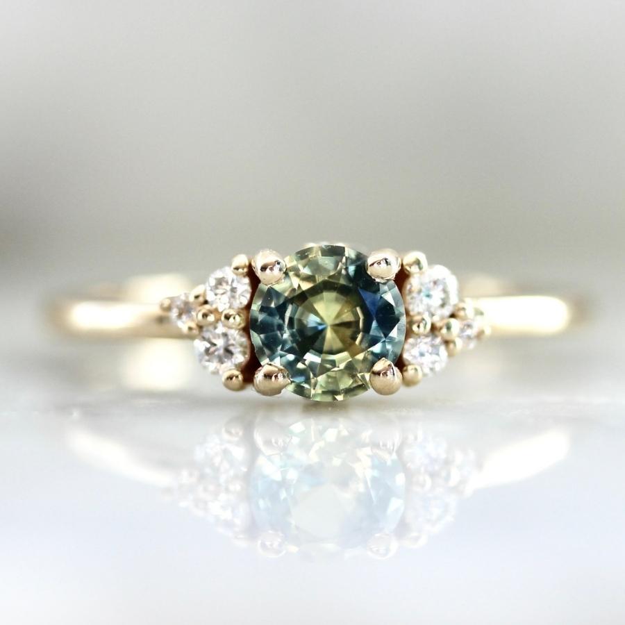 Fair Lady Round Brilliant Cut Parti Sapphire Ring