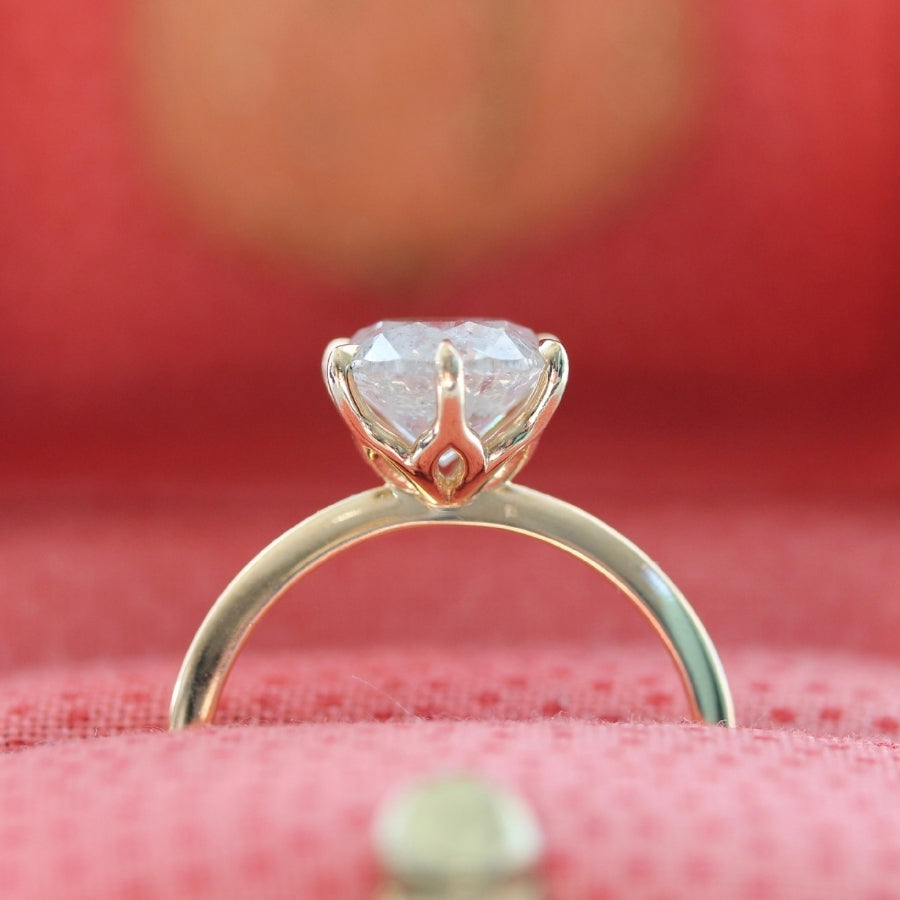 
            Peachy Keen Icy Salt &amp; Pepper Round Brilliant Cut Diamond Ring
