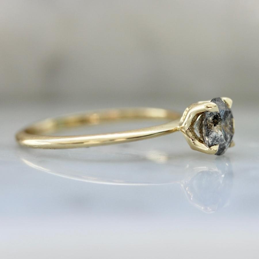 1.02 Carat Bella Salt & Pepper Round Brilliant Cut Diamond Ring