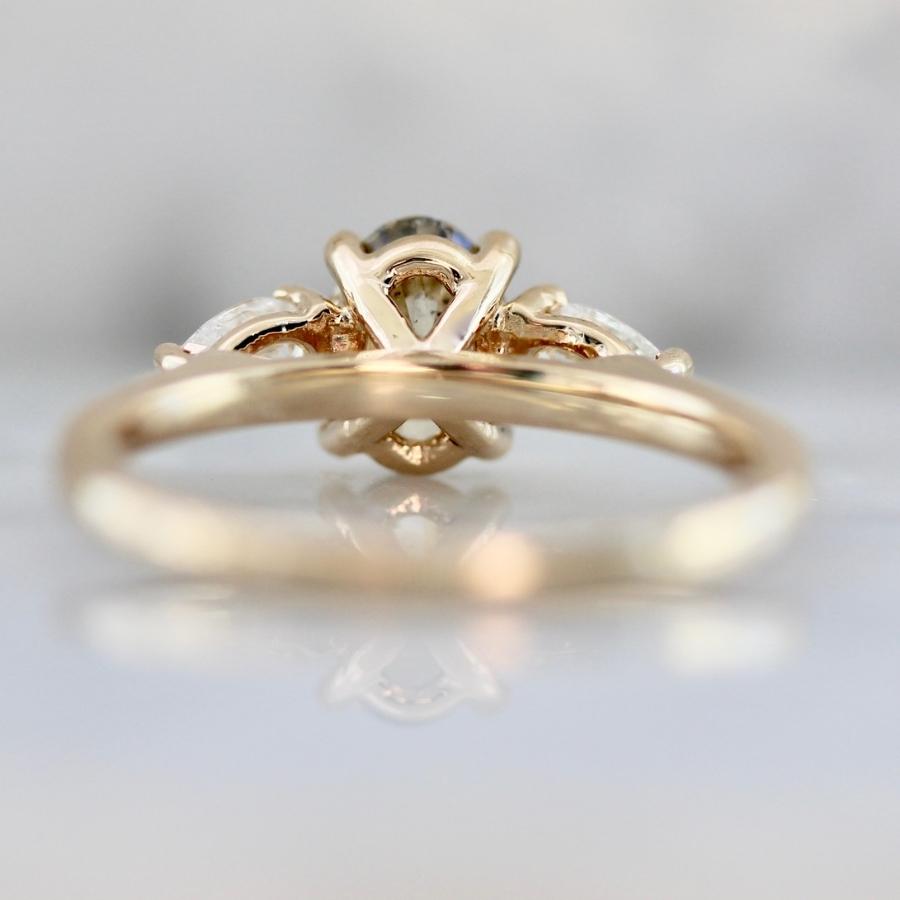 Persephone Green Oval Cut Diamond Ring