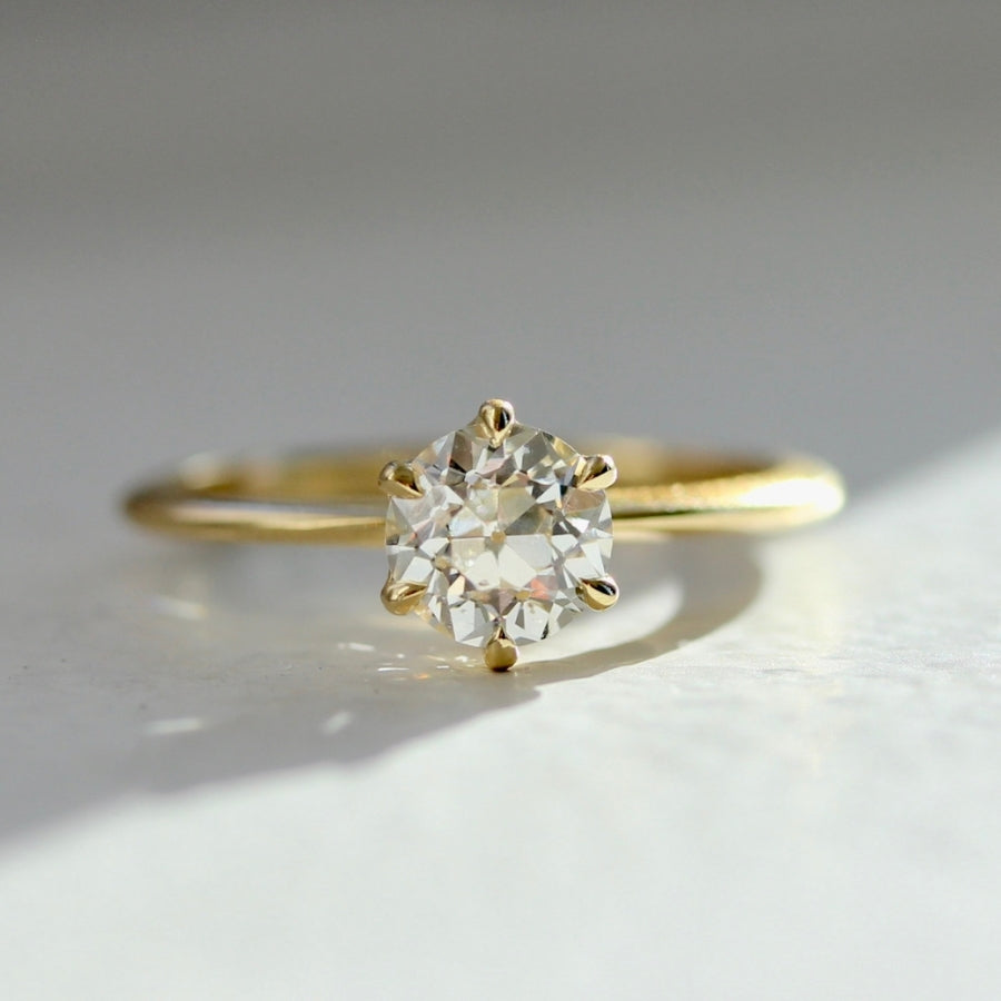 .90 Carat Bella White Old European Cut Diamond Ring