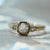 Evening Star Salt & Pepper Cushion Rose Cut Diamond Ring