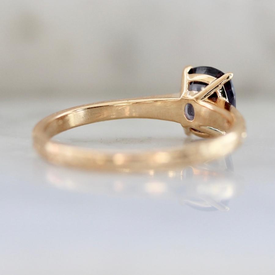 Binor Purple Elongated Cushion Cut Spinel Ring