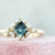 Alina Teal Kite Cut Montana Sapphire Ring