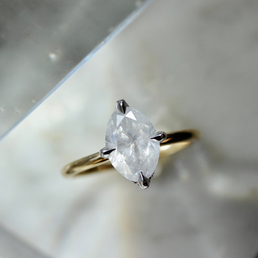 Andromeda Icy Oval Cut Diamond Ring