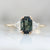Arden Green Cushion Cut Sapphire Ring