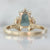 Beliza Teal Shield Cut Montana Sapphire Ring