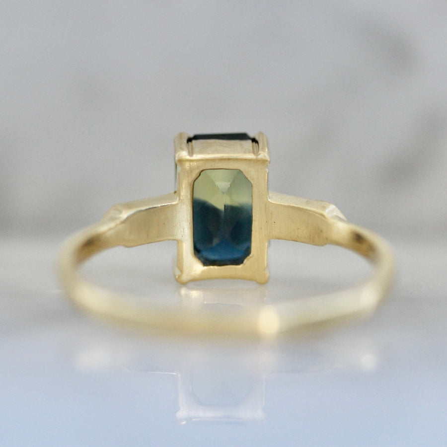 Big Dill Light Green-Blue Emerald Cut Parti Sapphire