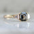 Black Forest Smokey Grey Square Rose Cut Diamond Ring