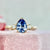 Blue Steel Pear Cut Sapphire Ring
