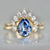 Blue Steel Pear Cut Sapphire Ring