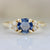Blue rose cut sapphire ring