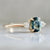 Blueberry Trifle Teal Oval Cut Sapphire Ring