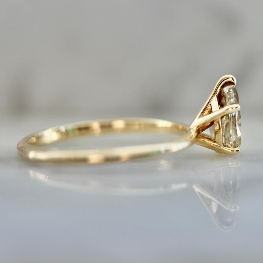 Brown Sugar Champagne Pear Cut Diamond Ring