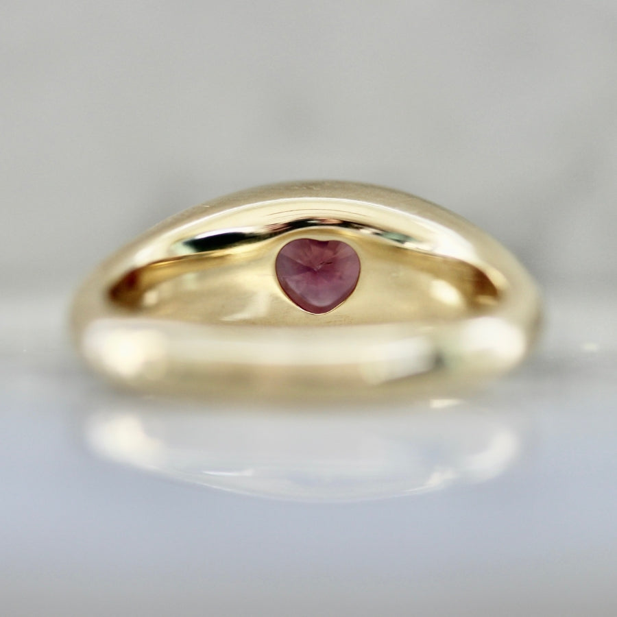Bubblegum Heart Pink Sapphire Ring