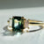 Busta Lime Green-Yellow Emerald Cut Sapphire Ring