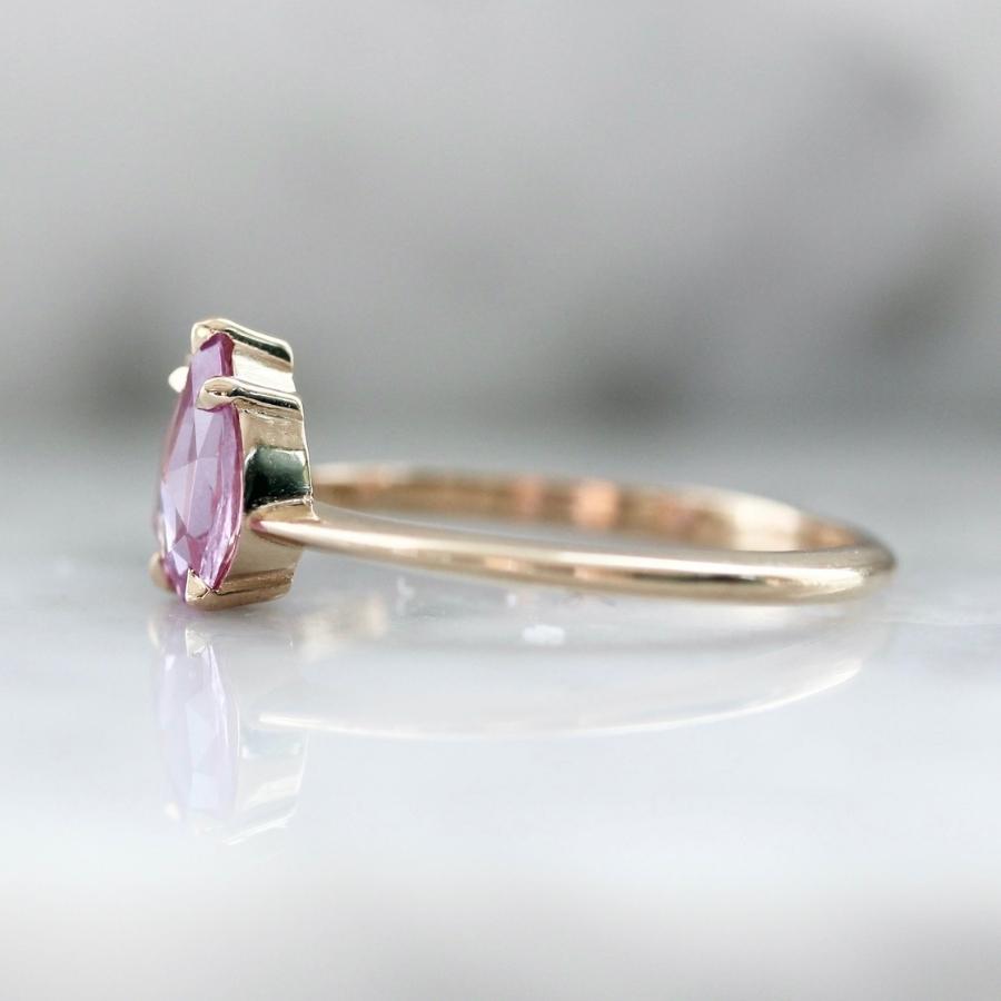 Cake Walk Pink Pear Rose Cut Cluster Ring