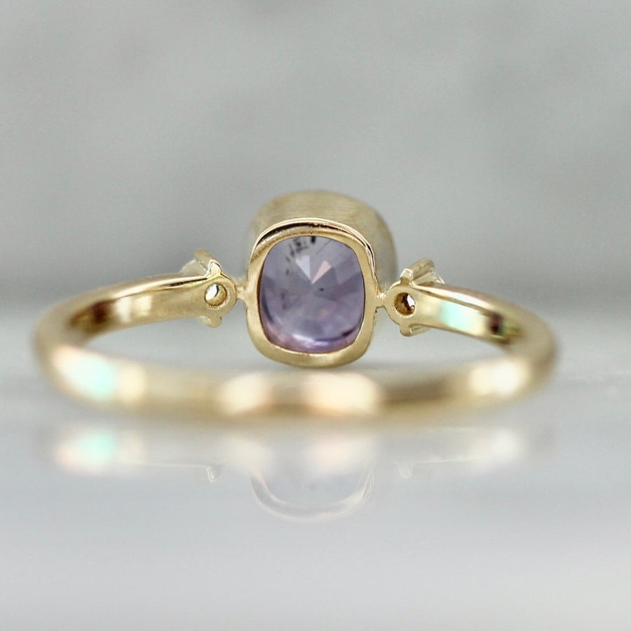 Candied Violets Purple Cushion Cut Sapphire Ring