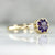 Candied Violets Purple Cushion Cut Sapphire Ring