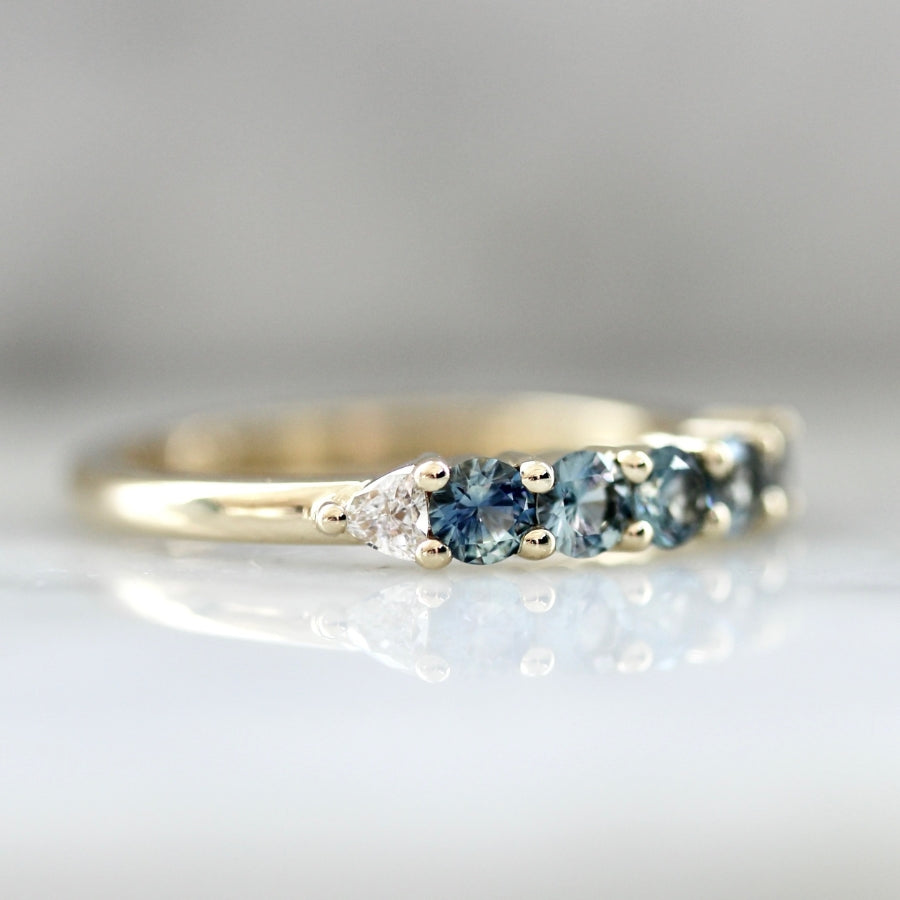 Carte Blanche Round Brilliant Cut Sapphire Band