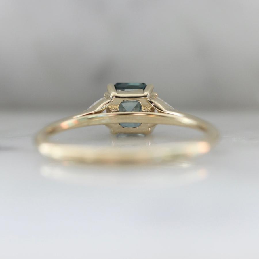 Casablanca Blue Emerald Cut Sapphire Ring