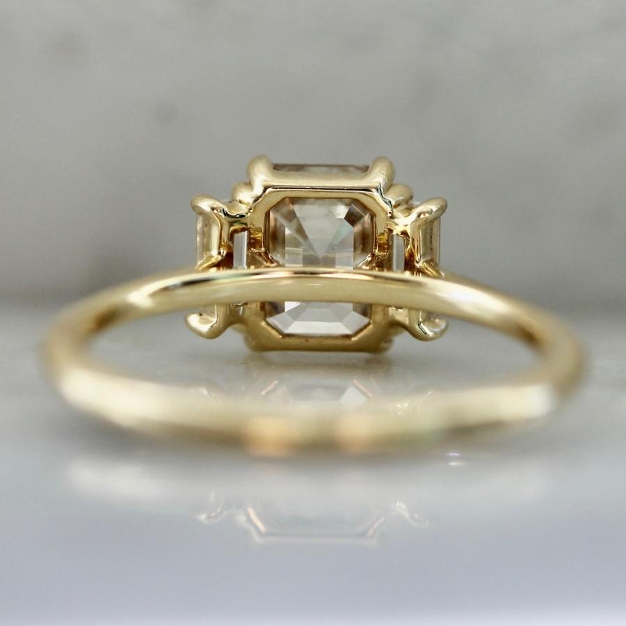 Cashmere Champagne Emerald Cut Diamond Ring