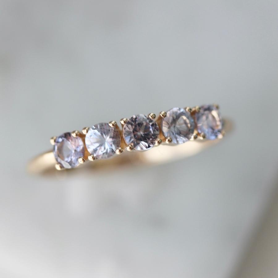 Check Please Light Purple Round Brilliant Cut Spinel Band