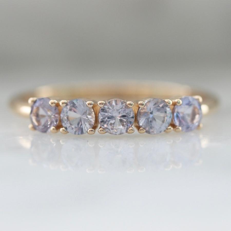 Check Please Light Purple Round Brilliant Cut Spinel Band