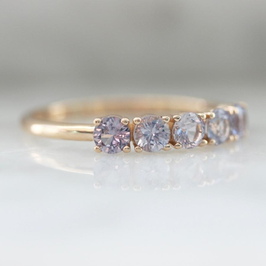 Check Please Light Purple Round Brilliant Cut Spinel Band