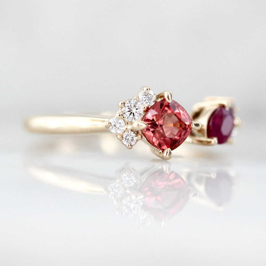 Cherry Pick Toi et Moi Gemstone Ring