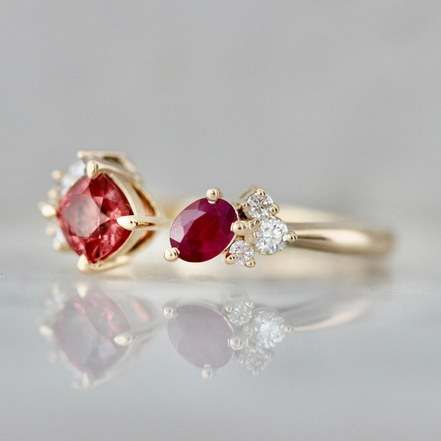 Cherry Pick Toi et Moi Gemstone Ring