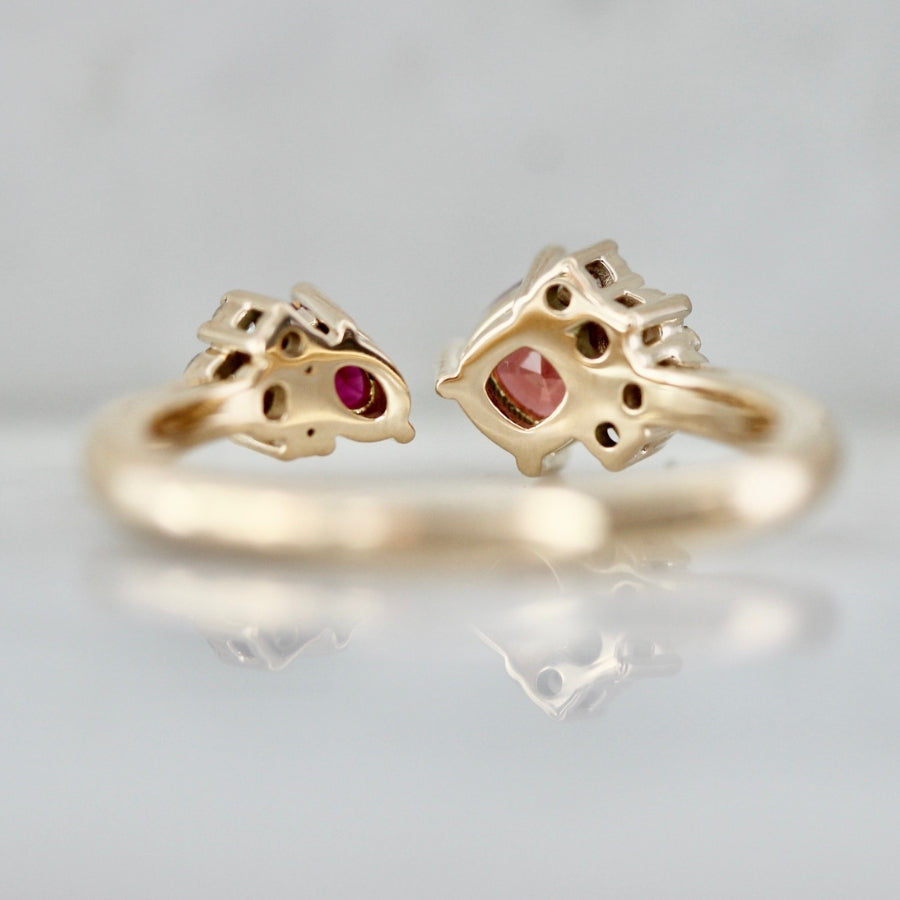 Cherry Pick Toi et Moi Gemstone Ring